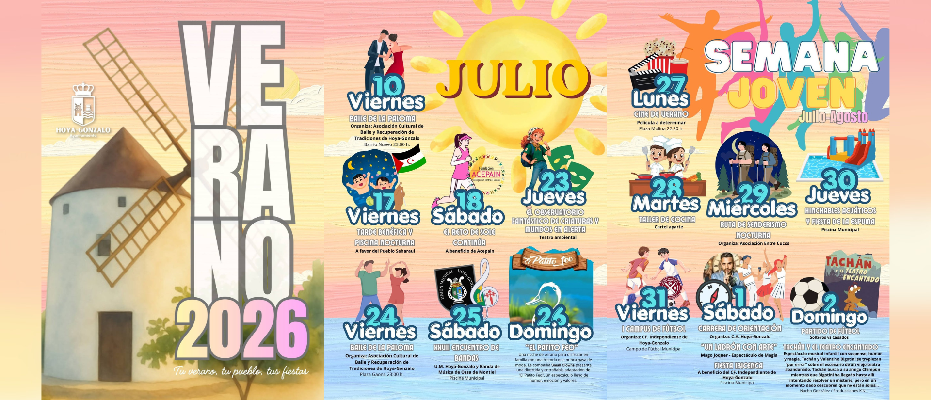 Actividades Verano Cultural 2026 Julio